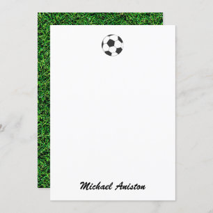 Trendy Modern Personalised  Soccer Ball            Holiday Card