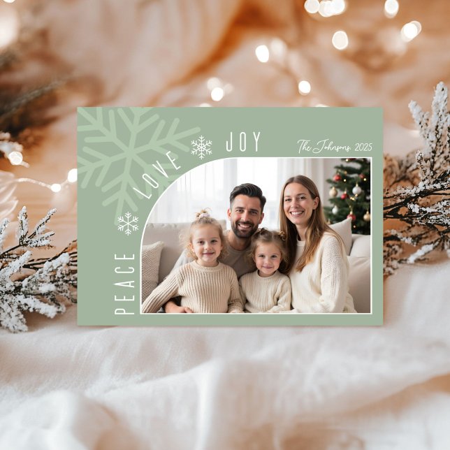 Trendy Modern Photo Christmas Holiday Card  (Creator Uploaded)