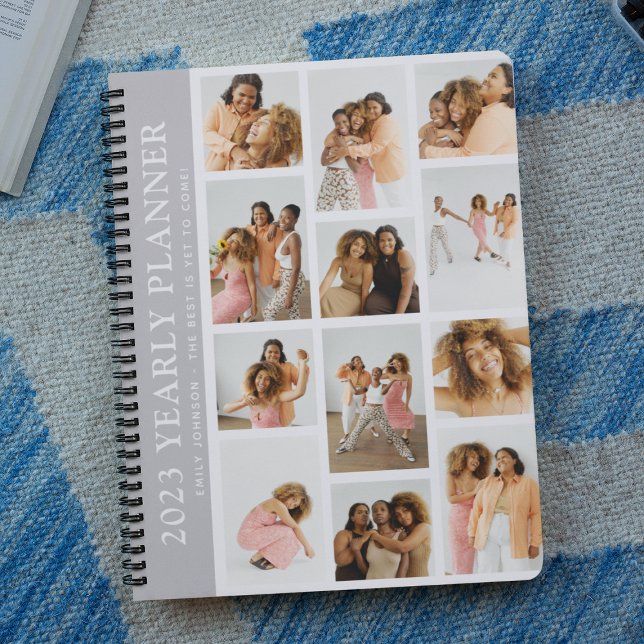 Trendy Modern Photo Grid Custom Yearly Planner (Creator Uploaded)