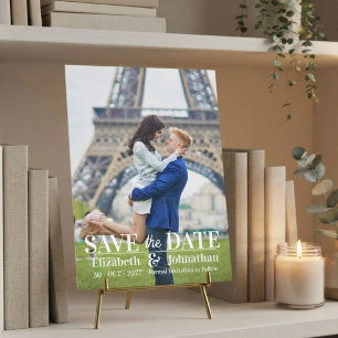 Trendy Modern Photo Magazine Save The Date Invitation