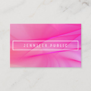 Trendy Modern Pink Blue Purple Elegant Colours Business Card