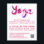 Trendy Modern Pink Yoga Class Advertising Flyer<br><div class="desc">Trendy Modern Pink Yoga Class Advertising Flyers By The Business Card Store.</div>