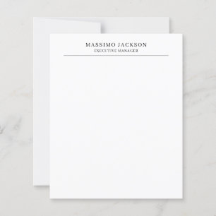 Trendy Modern Plain Black & White Professional