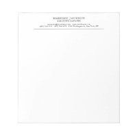 Trendy Modern Plain Black & White Professional