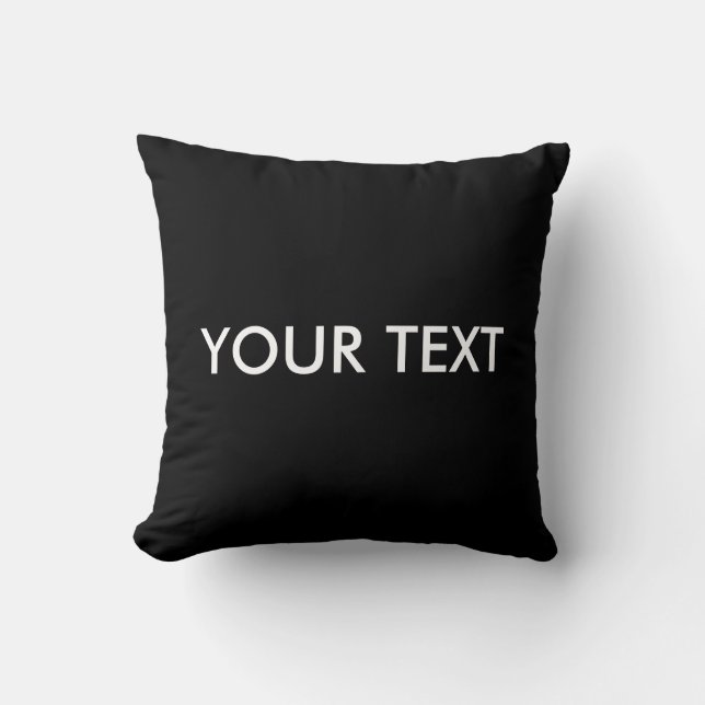 Trendy Modern Professional Custom Brand Name Black Cushion (Front)