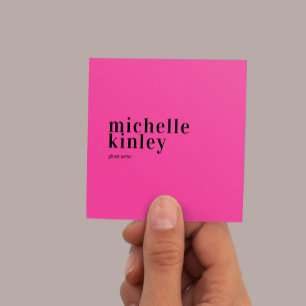 Trendy modern professional elegant networking square business card