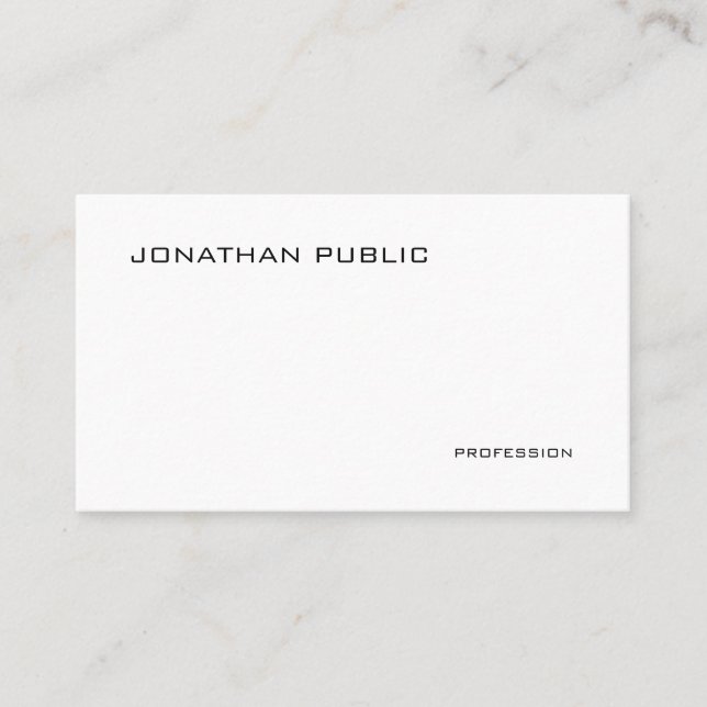 Trendy Modern Professional Elegant Smooth Cool Business Card (Front)