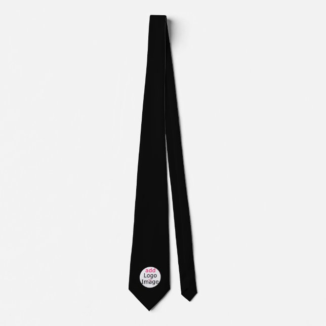 Trendy  Modern Promotional Customisable Black Tie (Front)
