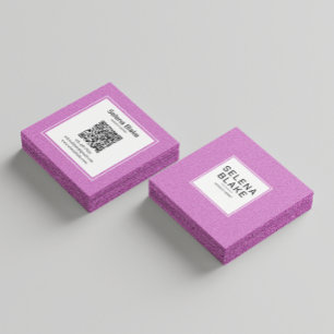 Trendy Modern QR Code Design –Elegant & Minimalist Square Business Card