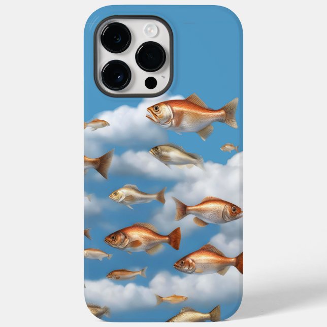 Trendy Modern Raining Fish Case-Mate iPhone Case (Back)