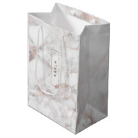Trendy Modern Rose-gold Faux Marble