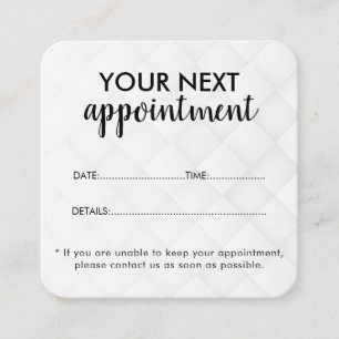 Trendy Modern Salon Appointment Reminder Card
