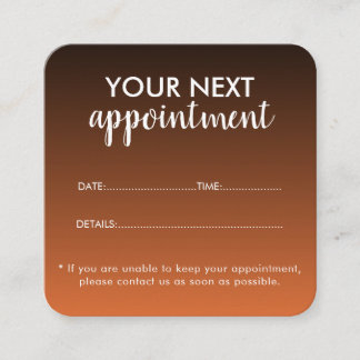 Trendy Modern Salon Appointment Reminder Card