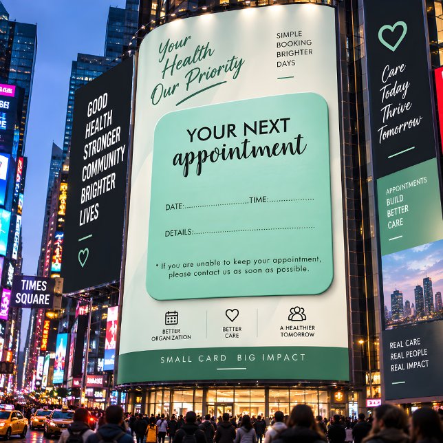 Trendy Modern Salon Appointment Reminder Card (Creator Uploaded)