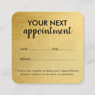 Trendy Modern Salon Appointment Reminder Card