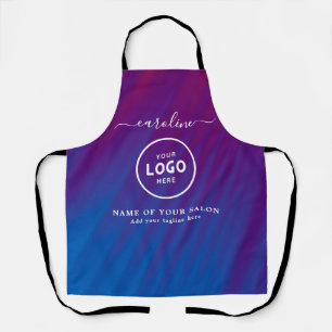 Trendy Modern Salon Logo Apron