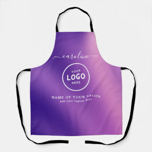Trendy Modern Salon Logo Apron