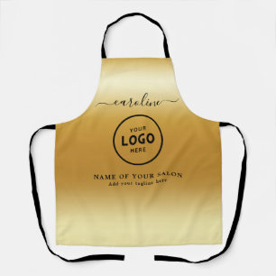 Trendy Modern Salon Logo Apron