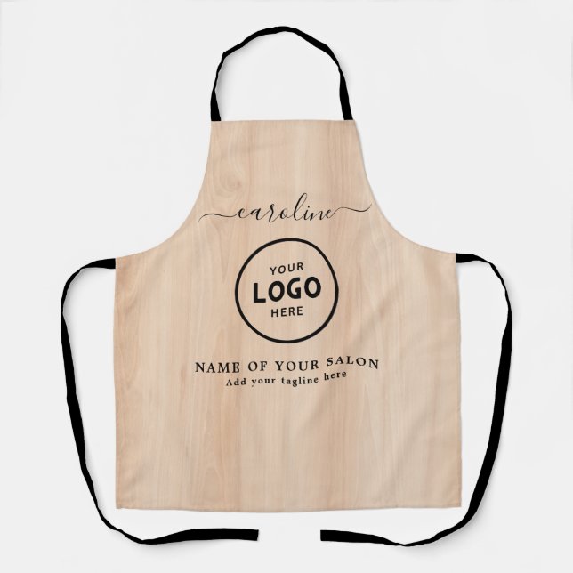  Trendy Modern Salon Logo Apron (Front)