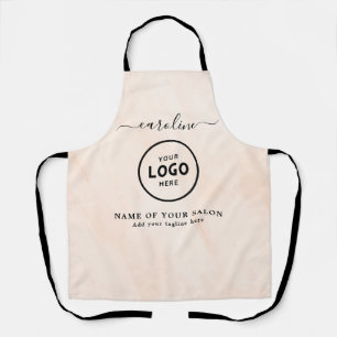 Trendy Modern Salon Logo Apron