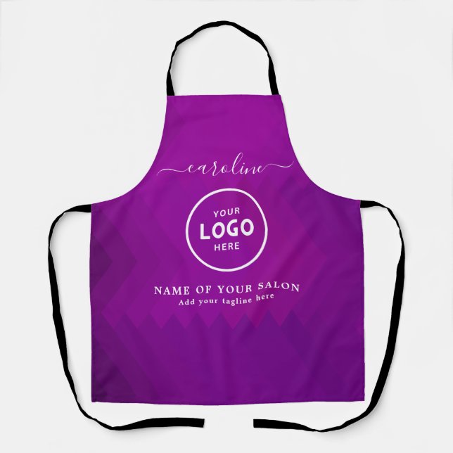 Trendy Modern Salon Logo Apron (Front)