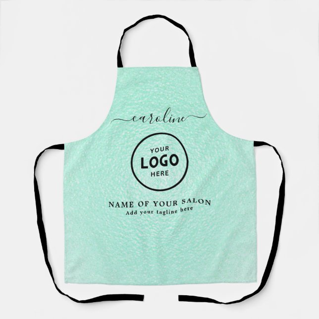  Trendy Modern Salon Logo Apron (Front)