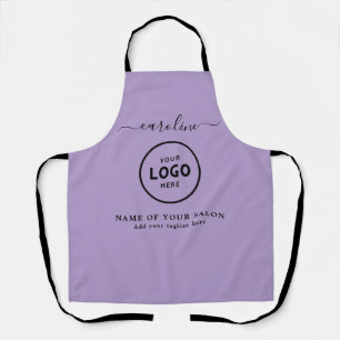 Trendy Modern Salon Logo Apron