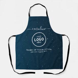 Trendy Modern Salon Logo Apron
