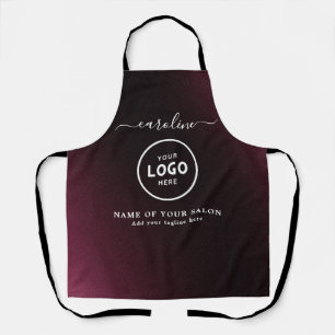 Trendy Modern Salon Logo Apron