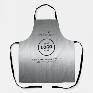 Trendy Modern Salon Logo Apron