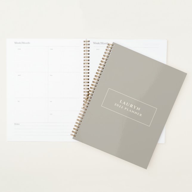 Trendy Modern Sandstone Minimal 2022 Planner (Display)