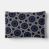 Trendy Modern Sapphire & Pearls Abstract Dot Art
