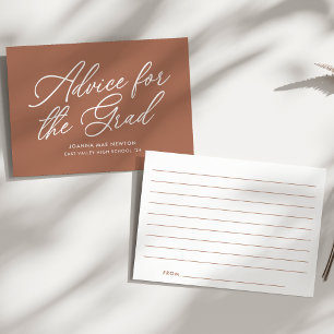 Trendy Modern Script Graduation Advice Card