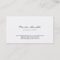 Trendy Modern Simple Consultant Business Card