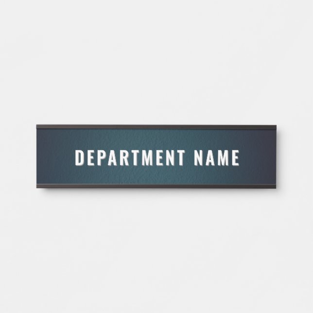 Trendy Modern Simple Department Name Door Sign (Front)