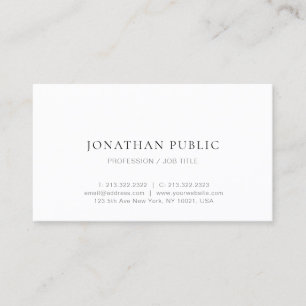 Trendy Modern Simple Design Elegant Template Business Card