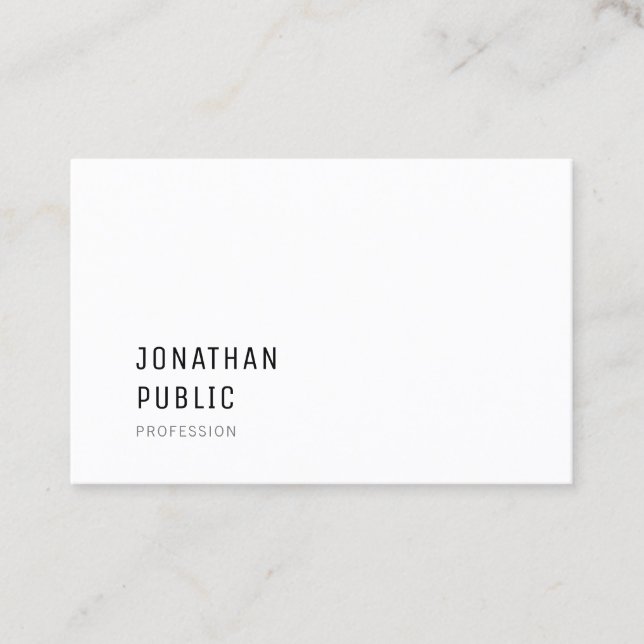 Trendy Modern Simple Design Professional Template Business Card (Front)