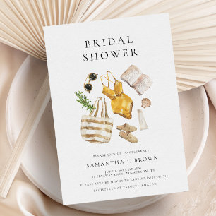 Trendy Modern Simple Summer Bridal Shower Invitation