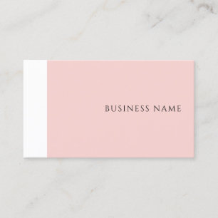Trendy Modern Simple Template Blush Pink Elegant Business Card