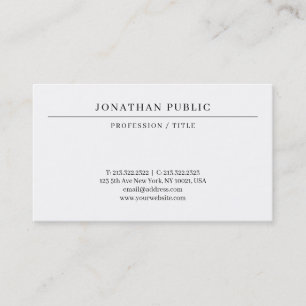 Trendy Modern Simple Template Elegant Luxury Business Card