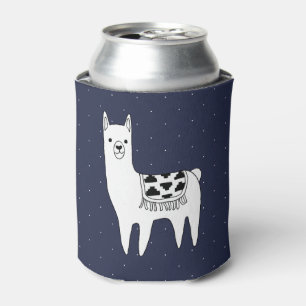 Trendy Modern Sketchy Aztec Llama Can Cooler