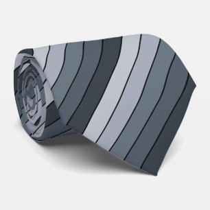 Trendy Modern Space Grey Stripes Tie