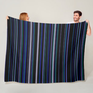 Trendy Modern Stripes Fleece Blanket