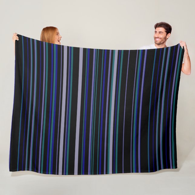 Trendy Modern Stripes Fleece Blanket (In Situ)