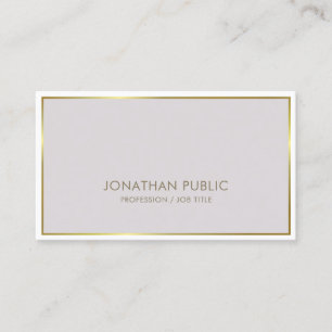 Trendy Modern Stylish Colour Gold Plain Luxury Business Card