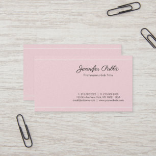 Trendy Modern Stylish Plain Luxury Premium Pearl Business Card