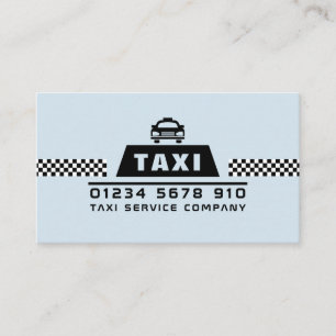 Trendy & Modern Taxi Cab Driver Business Card