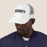 Trendy Modern Template Security For Him & Her Trucker Hat<br><div class="desc">Elegant Modern Template Create Your Own Upload Image Logo Photo White Trucker Security Hat For Men & Women.</div>