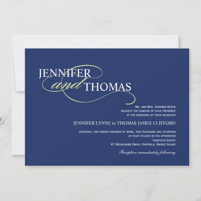 Trendy Modern Typography Elegant Simplicity Invitation (Front)