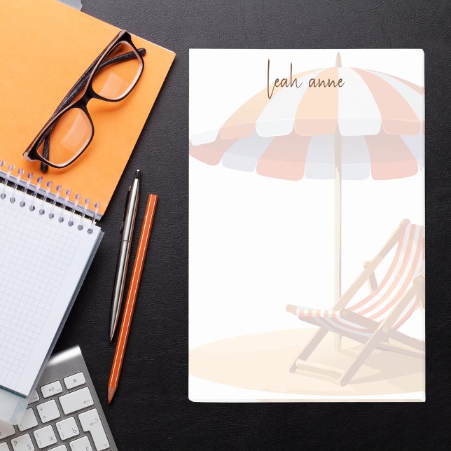 Trendy Modern Watercolor Beach Summer Coastal  Post-it Notes (Creator Uploaded)